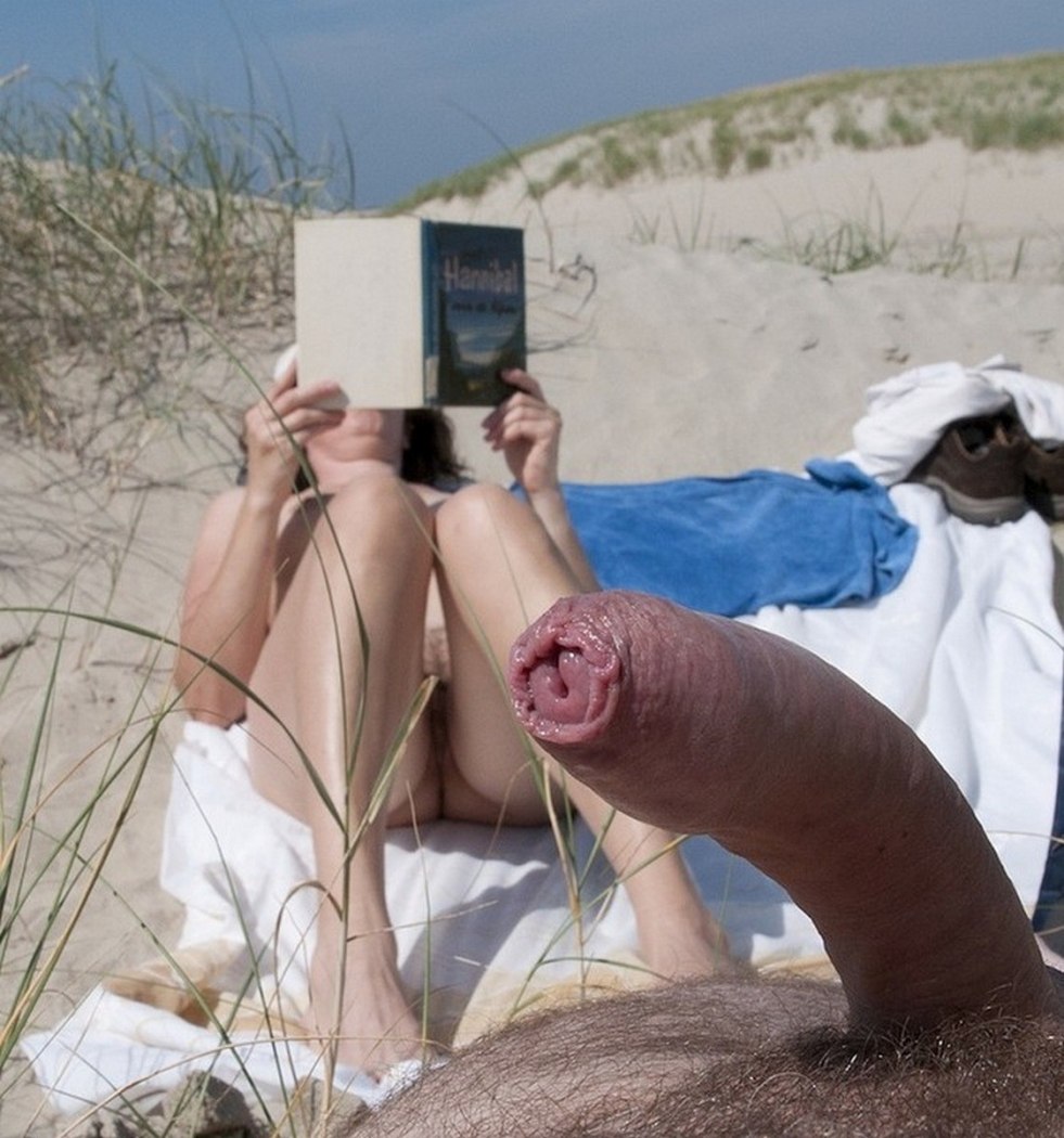 Pantyhose white masturbate penis on beach