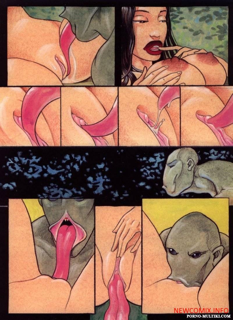 Erotic comics in retro style