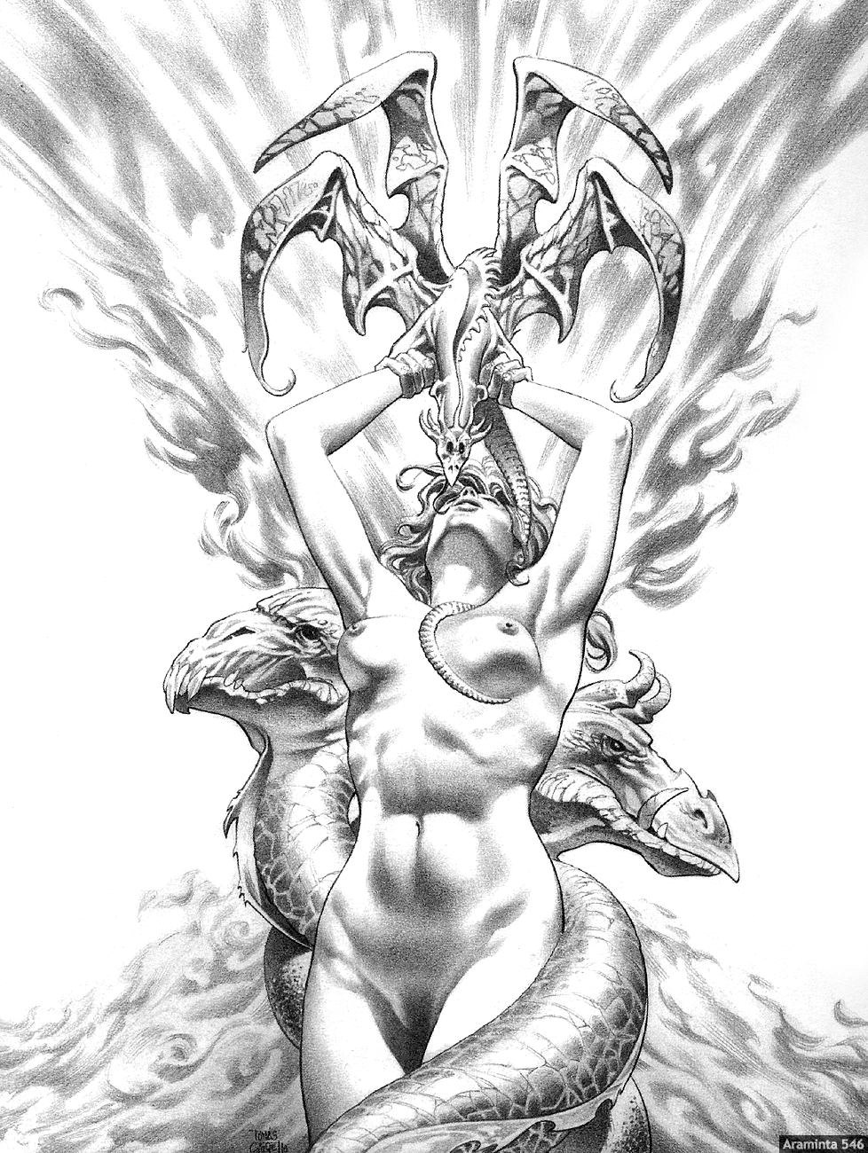 Guy with tattoos fantasy art