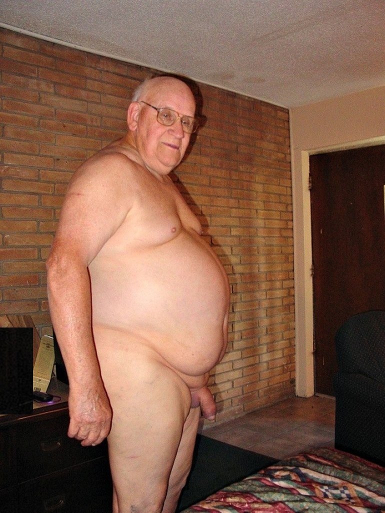 Fat Grandpa men Naked