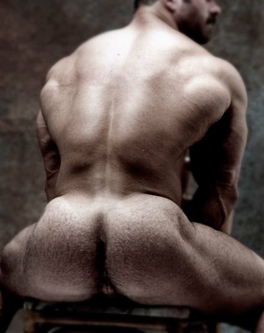 Naked butt of men without panties