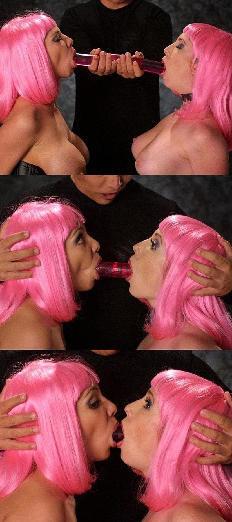 Jianna Michaels in a pink wig