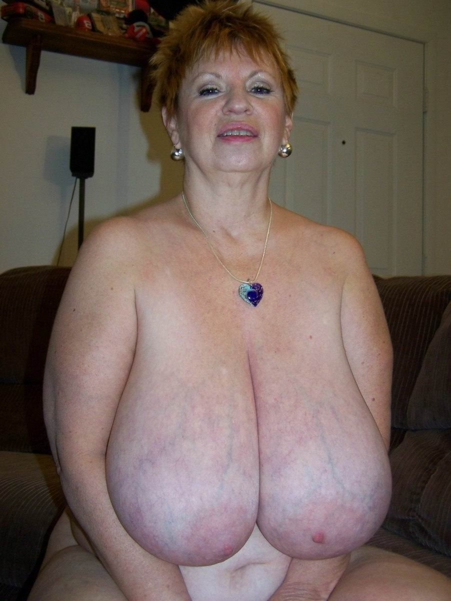 Elderly women with huge tits