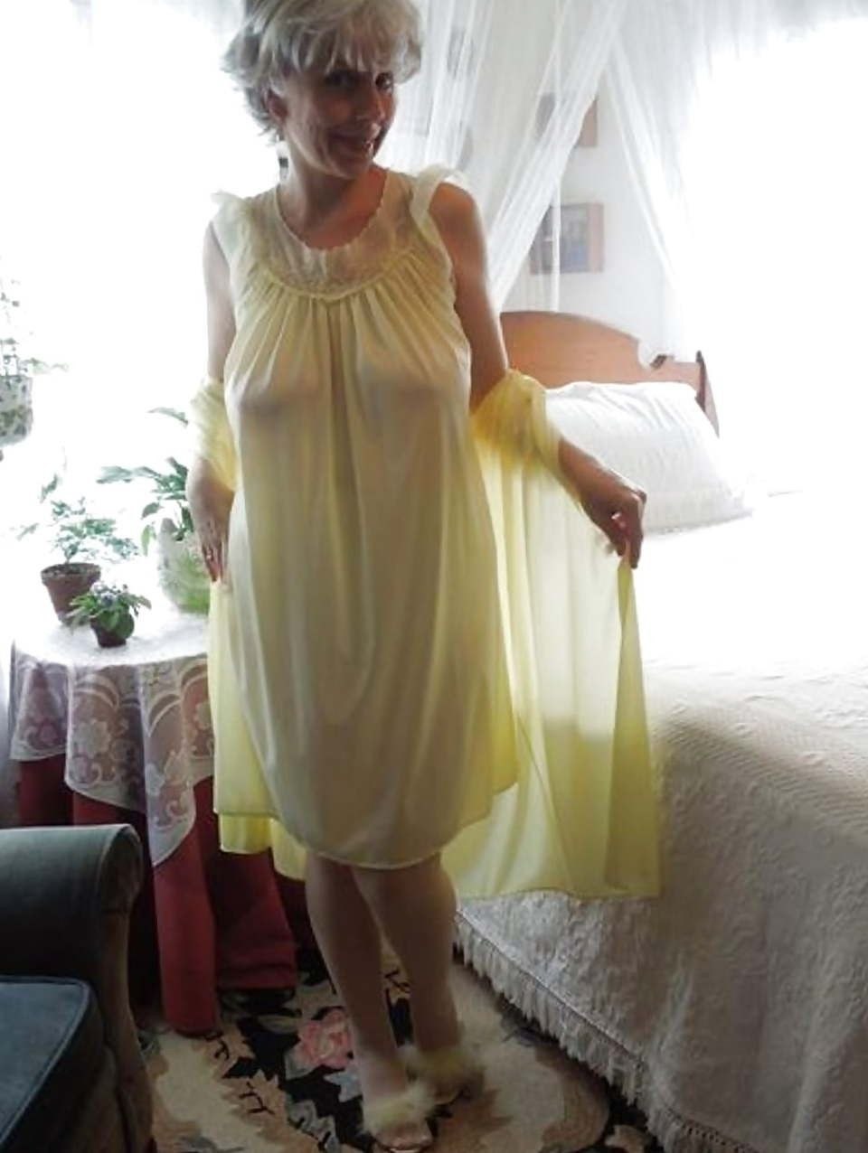 Elderly women in nights