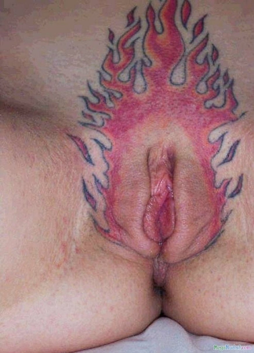 Unusual tattoos on genitals