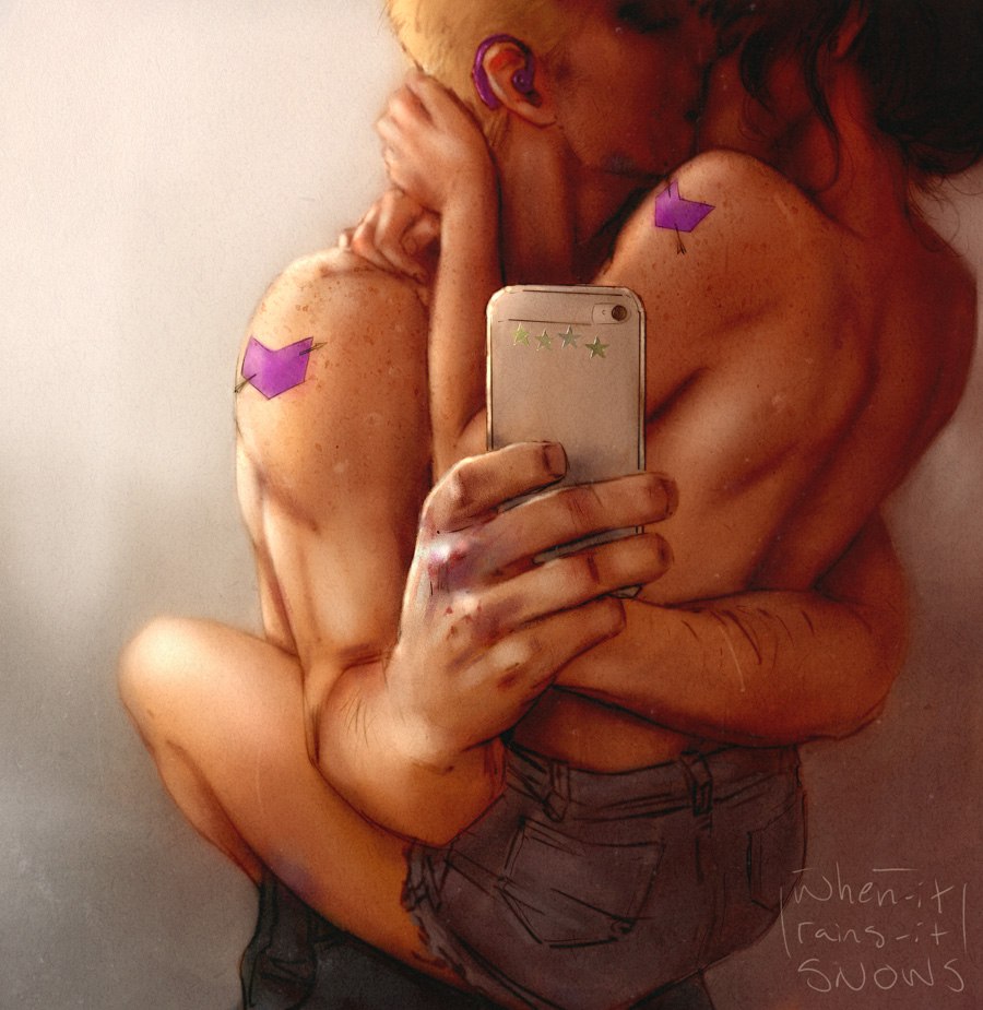 Kate Bishop and Clint Barton