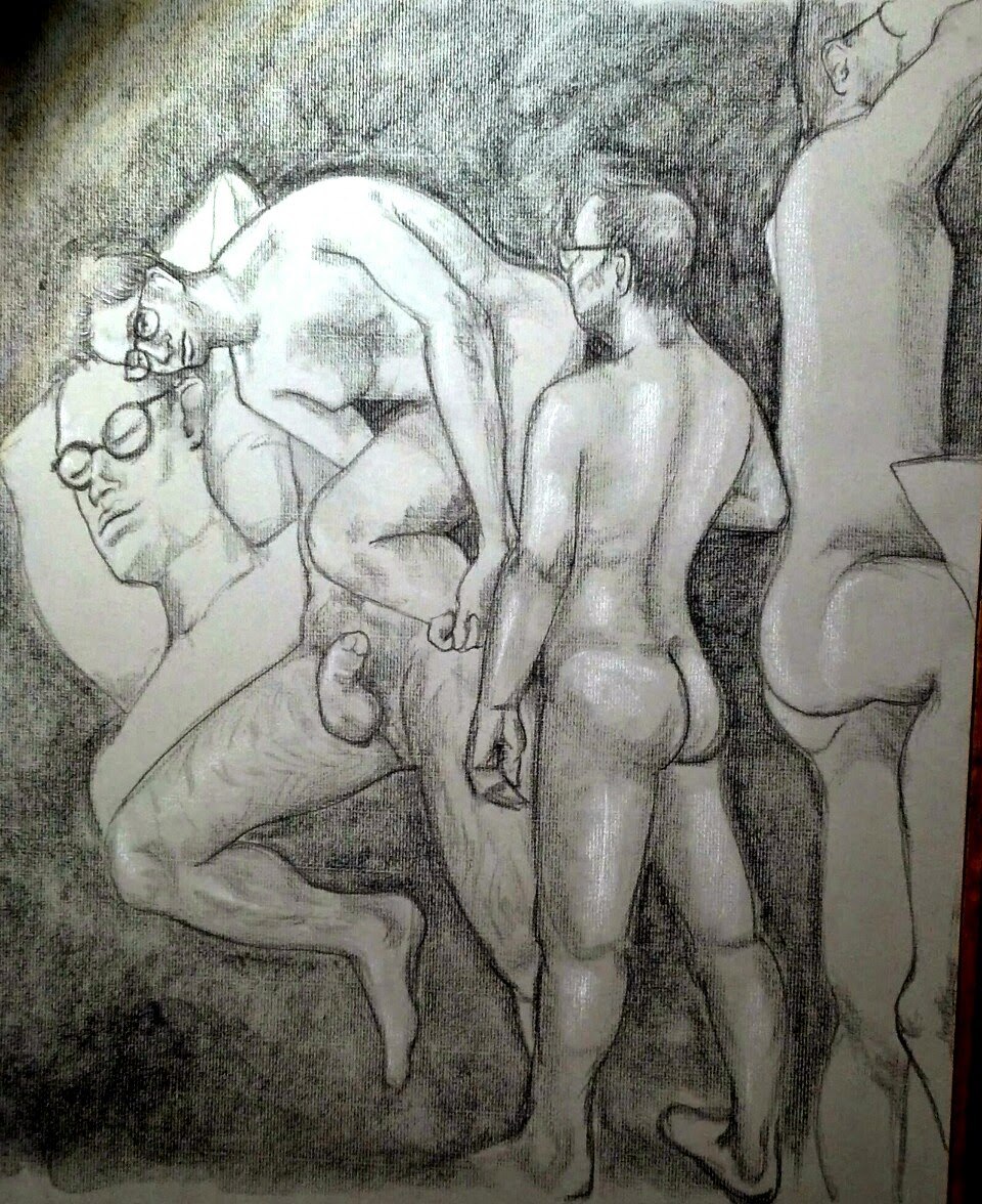 Pornarisun with a pencil