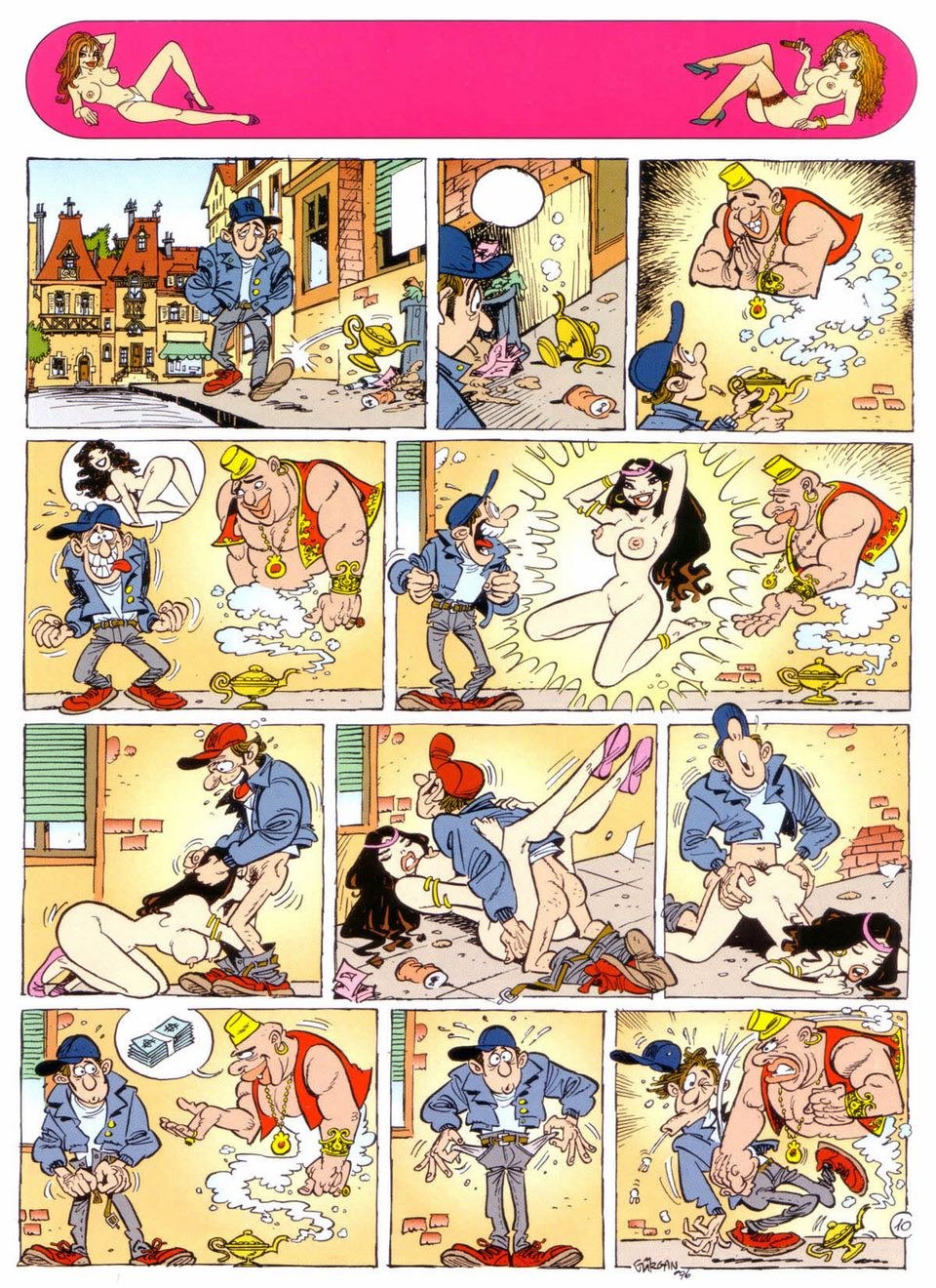 Pornographic caricatures