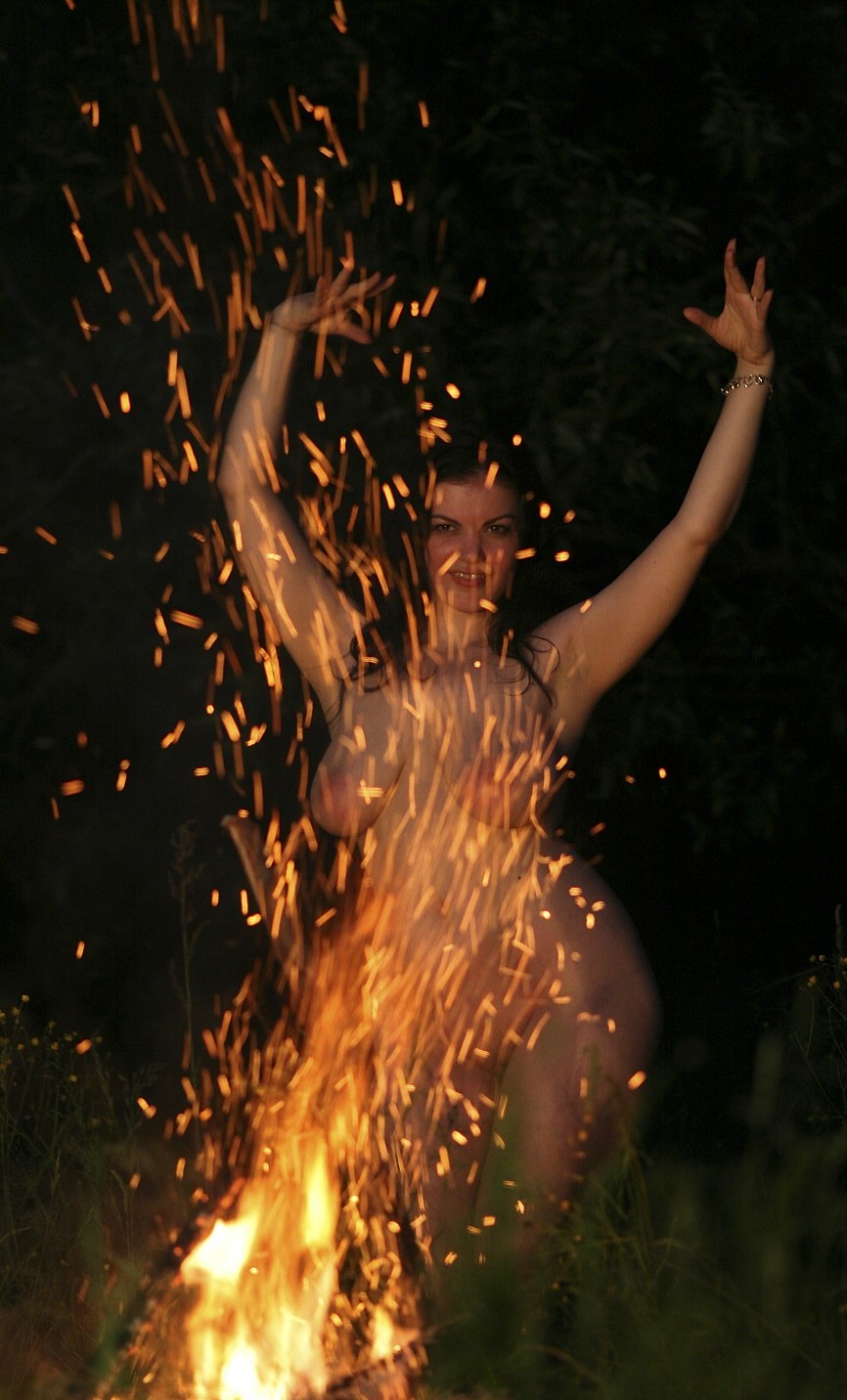 Dancing Nagishm by the fire