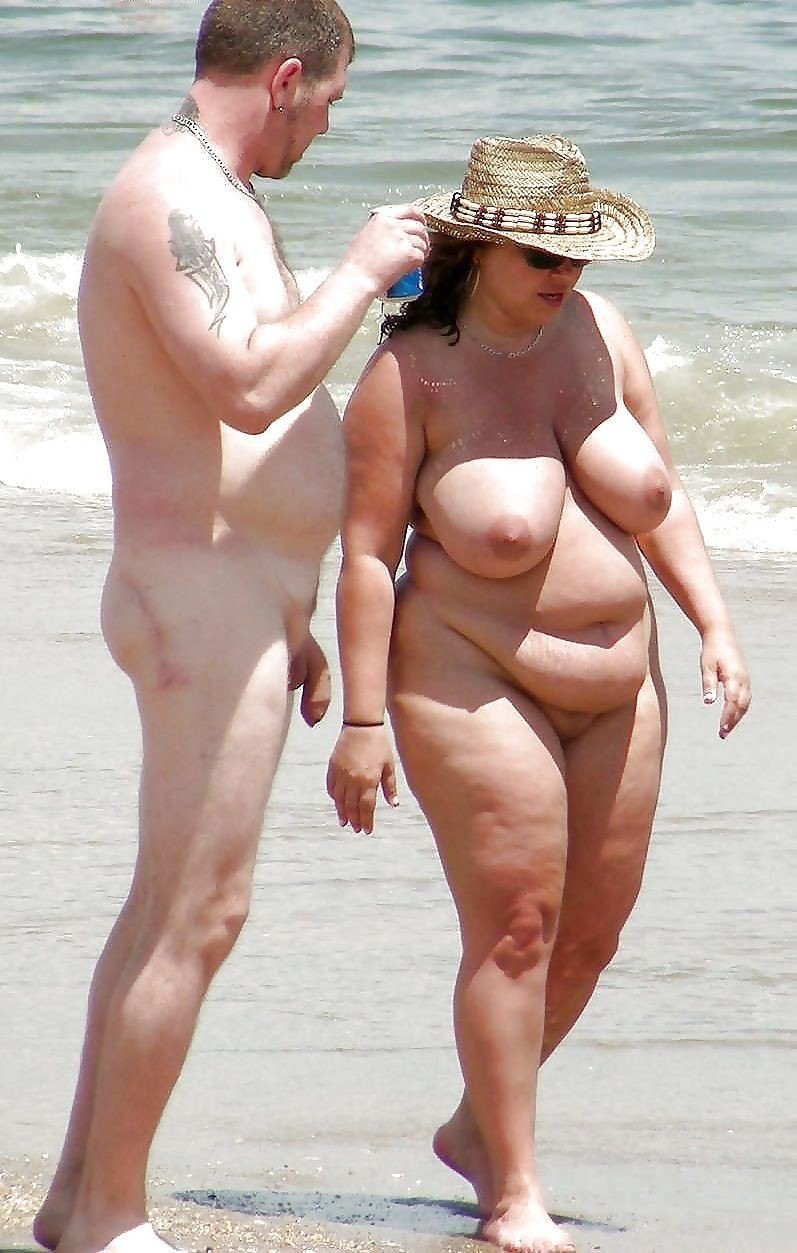 Busty bbw on the beach