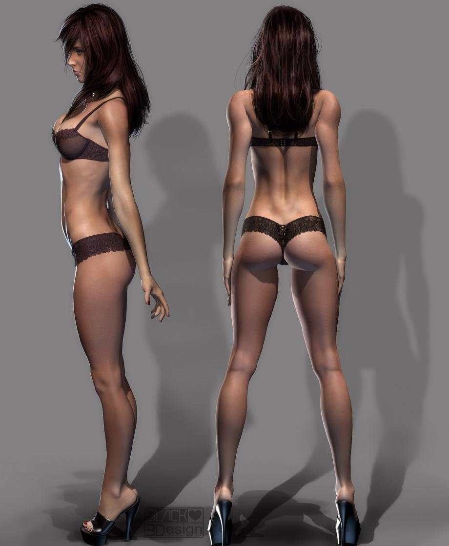 Woman's body for modeling