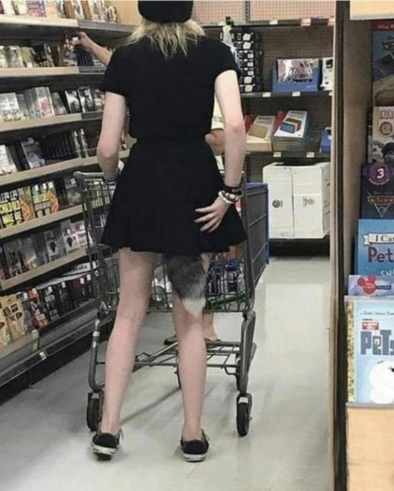 Anal plug under the skirt