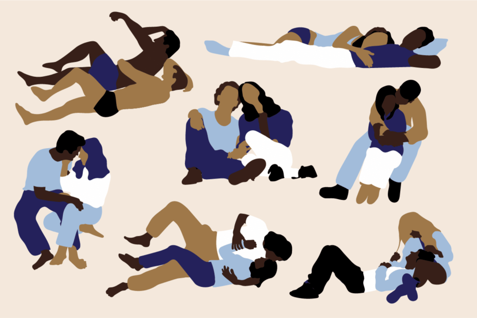 Kamasutra drawings with a pencil