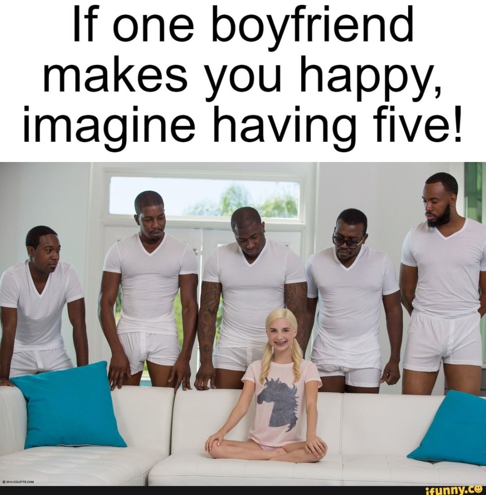 White sofa and 5 blacks