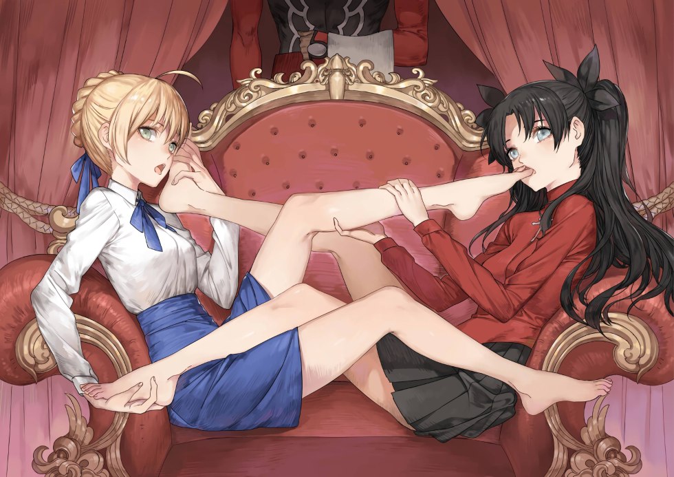 Rin Tosaka and Saber Yuri Yuri