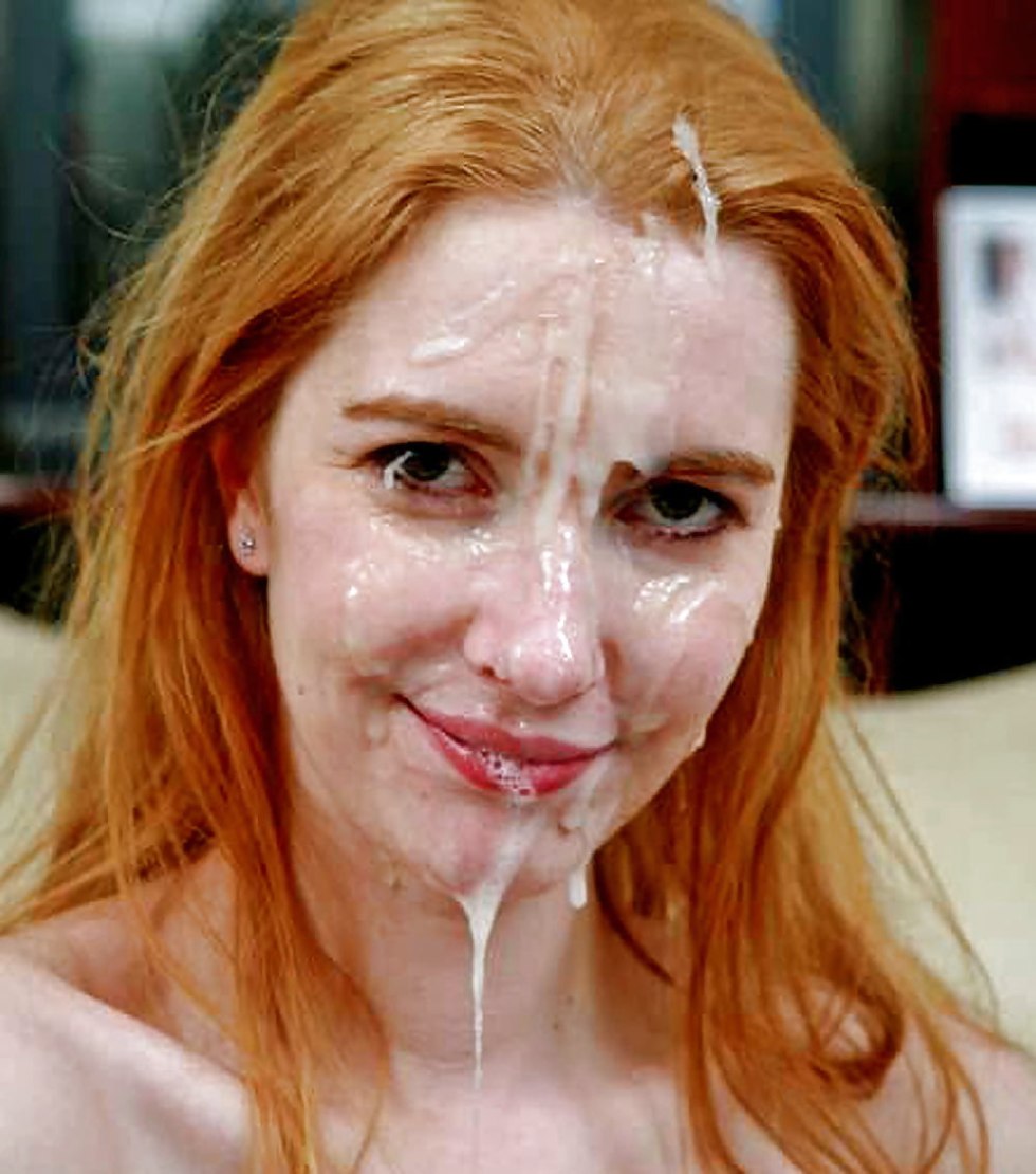 Cums on red in clothes