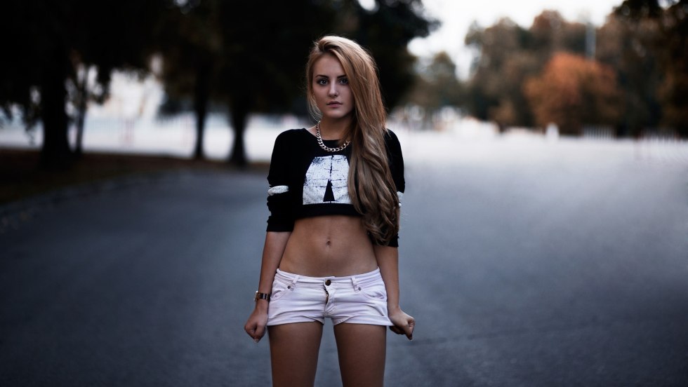 Long legs from behind