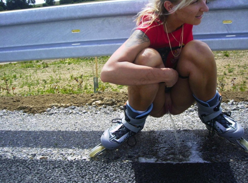 Pissing on the street girls