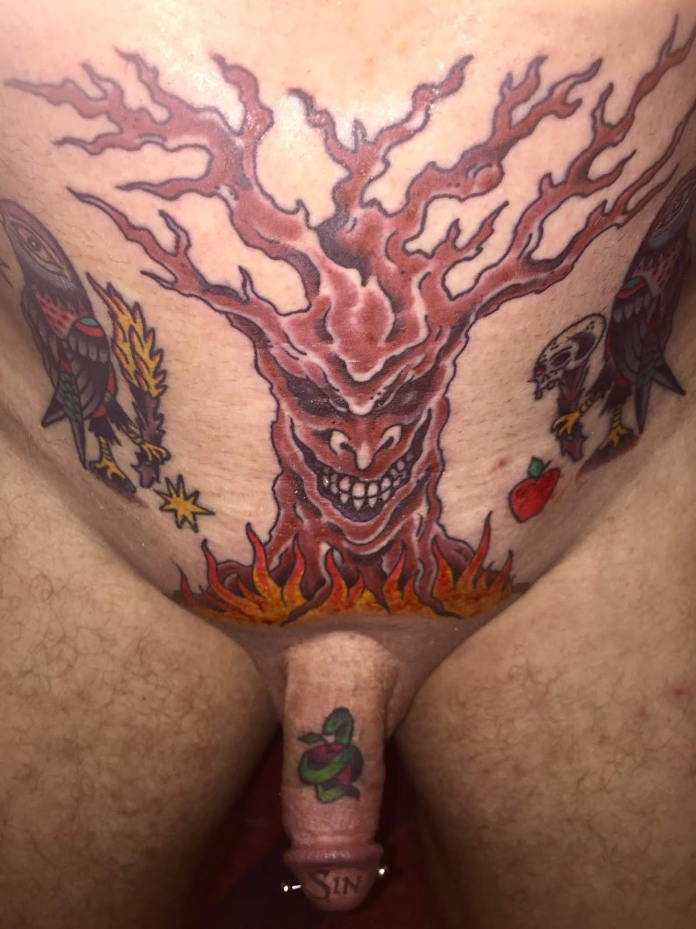 Unusual tattoos on the genitals
