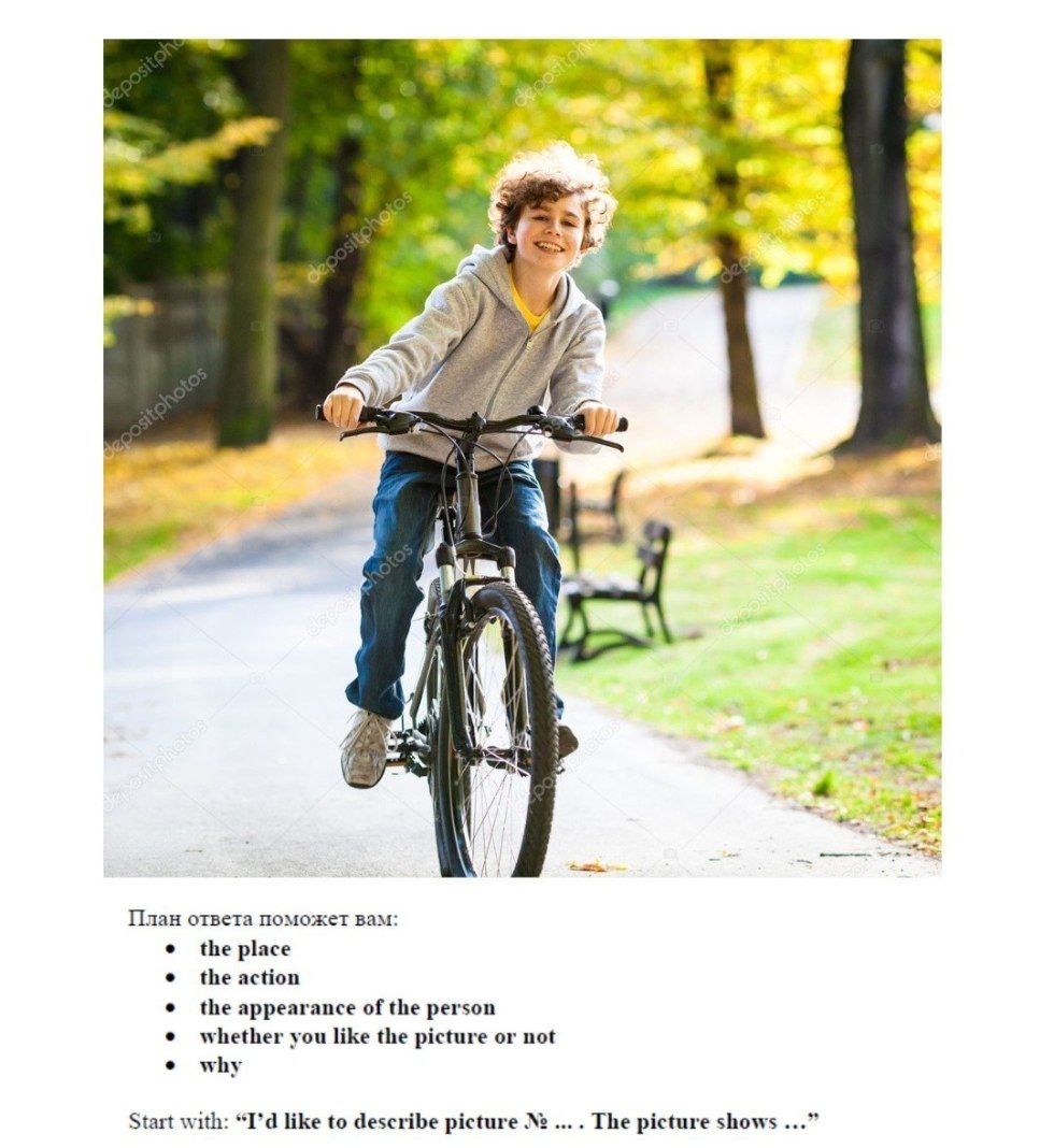 Pictures for describing one person