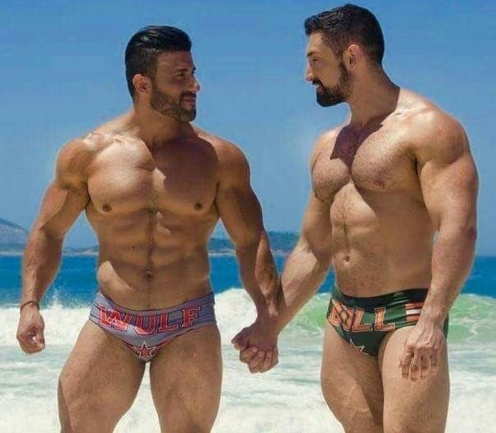 Two muscular guys