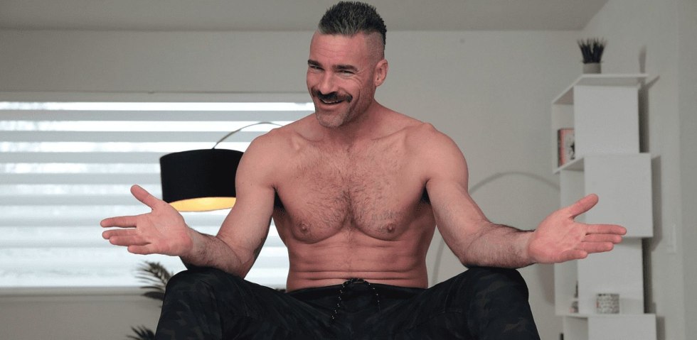 Charles Dera with a mustache