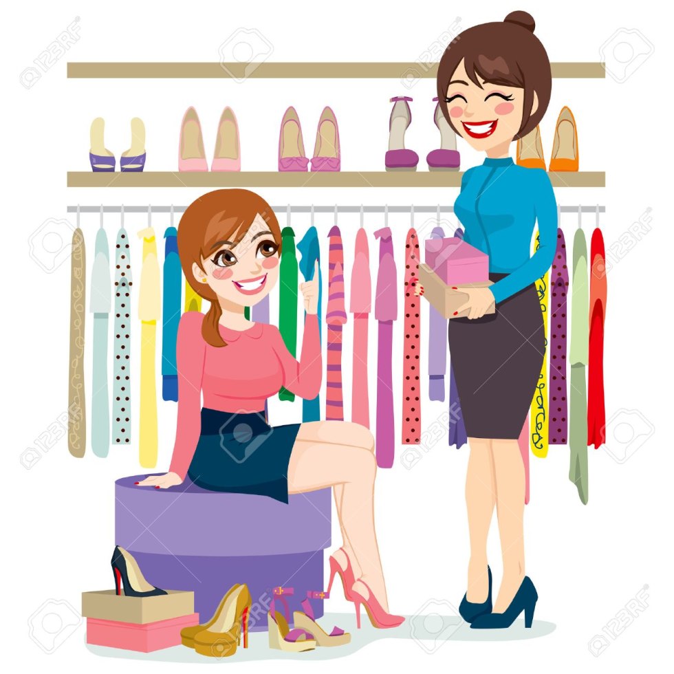 Seller in a clothing store