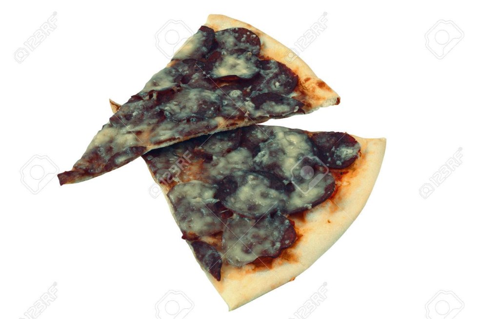 Pizza with mold has deteriorated