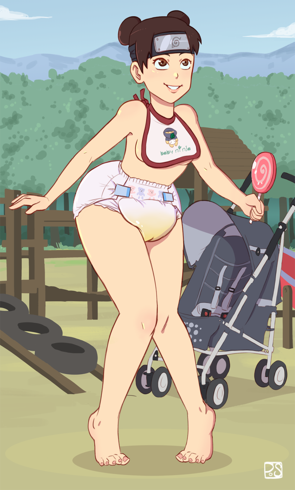 Anime a couple is sleeping