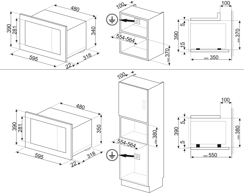 Microwave embedded SMEG FMI017X