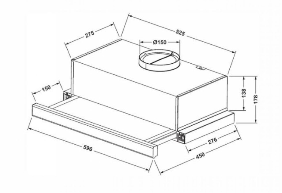 Built -in hood Zorg Kleo (TL) 50 bg