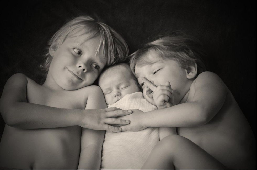 Family on vacation at sea
