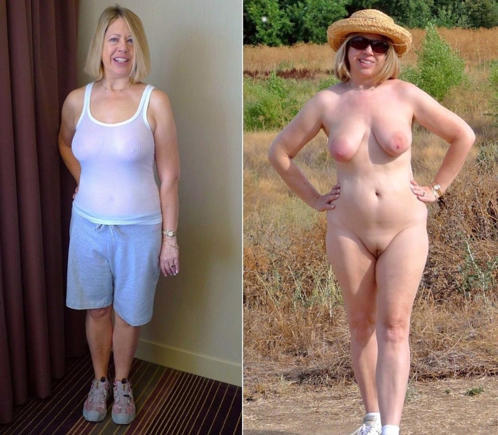 Mature striped boobs