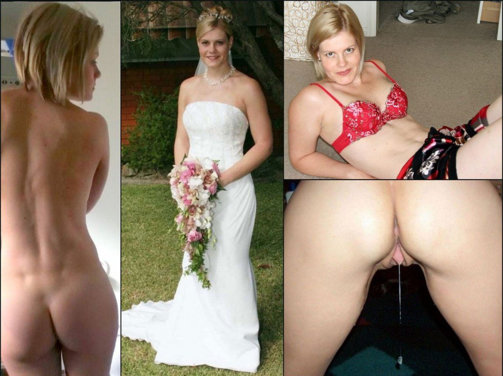 Amateur Young Dressed undressed bride