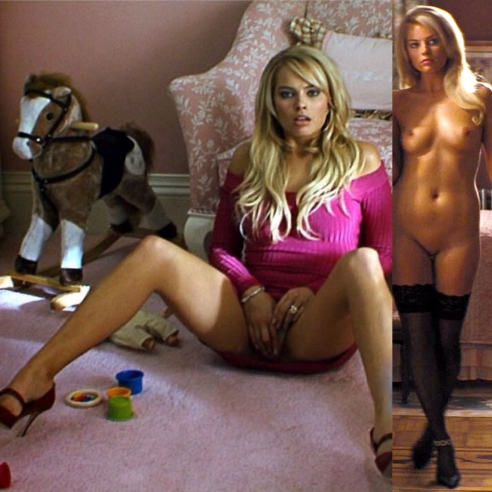 Margot Robbie Wolf with Wall Street Naked