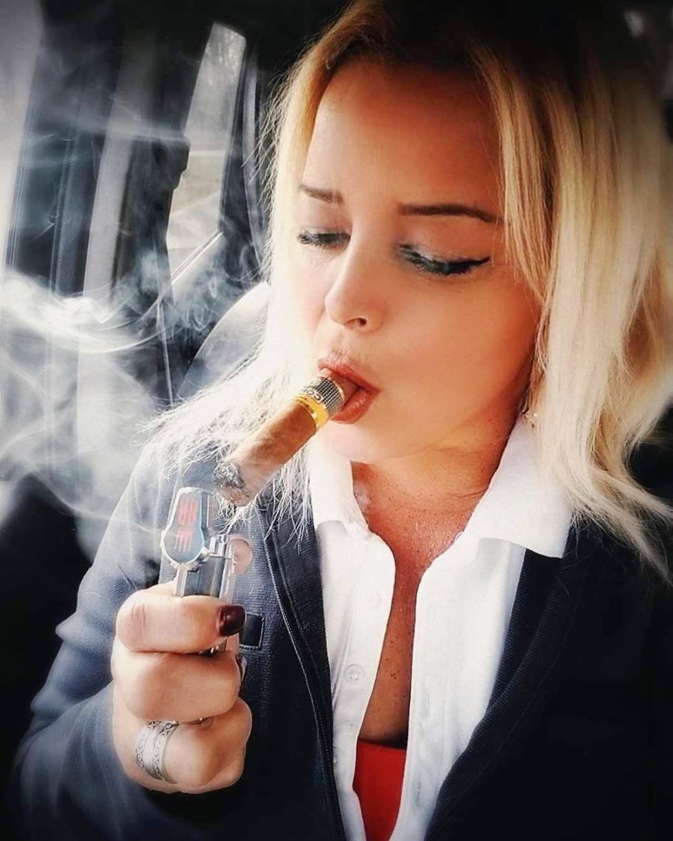 Young blowjob with a cigar