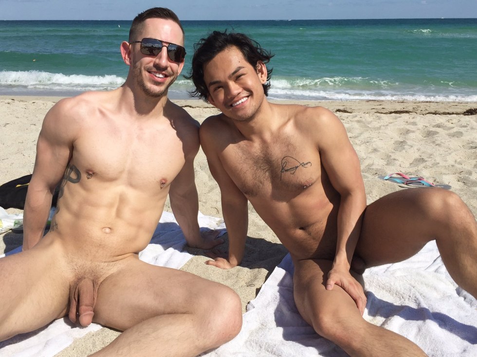 Men without panties on the beach
