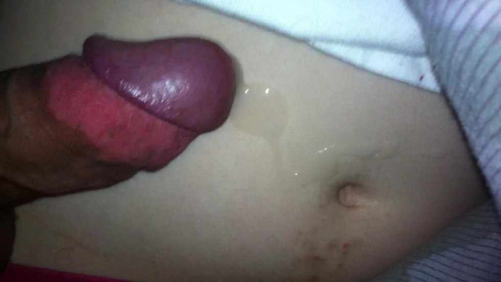 Cum on the stomach and chest homemade