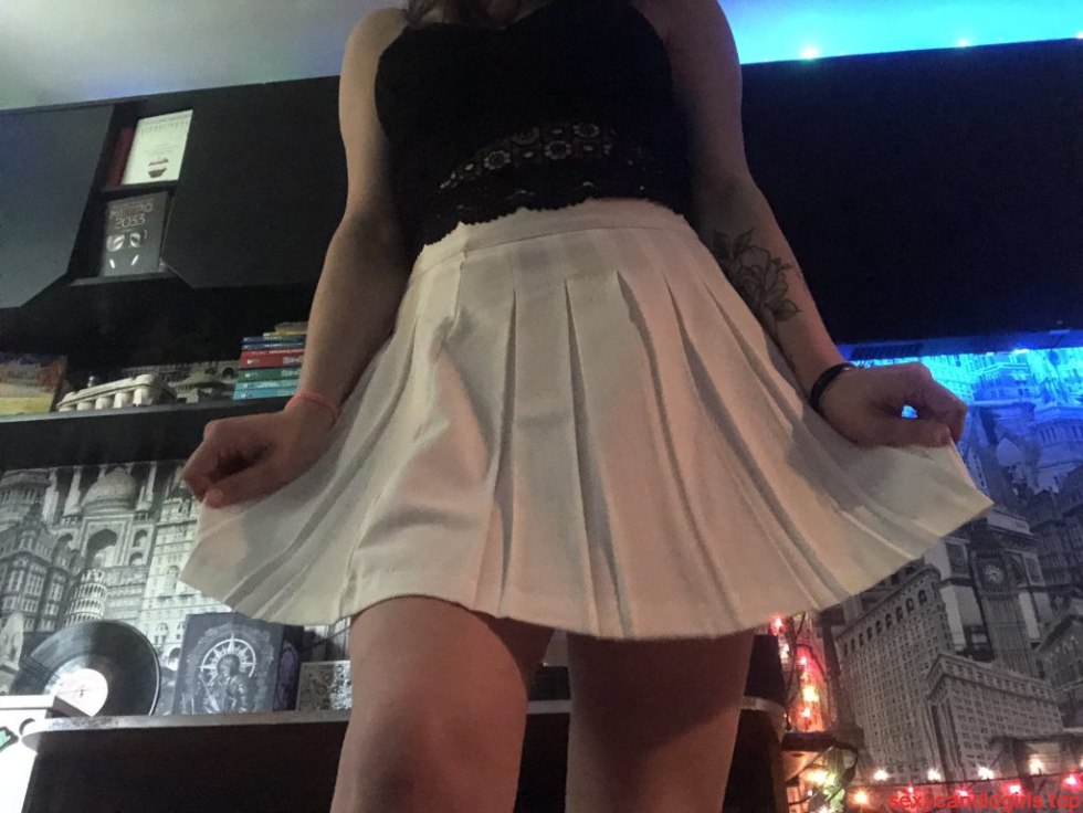 Katerina Nova in a skirt