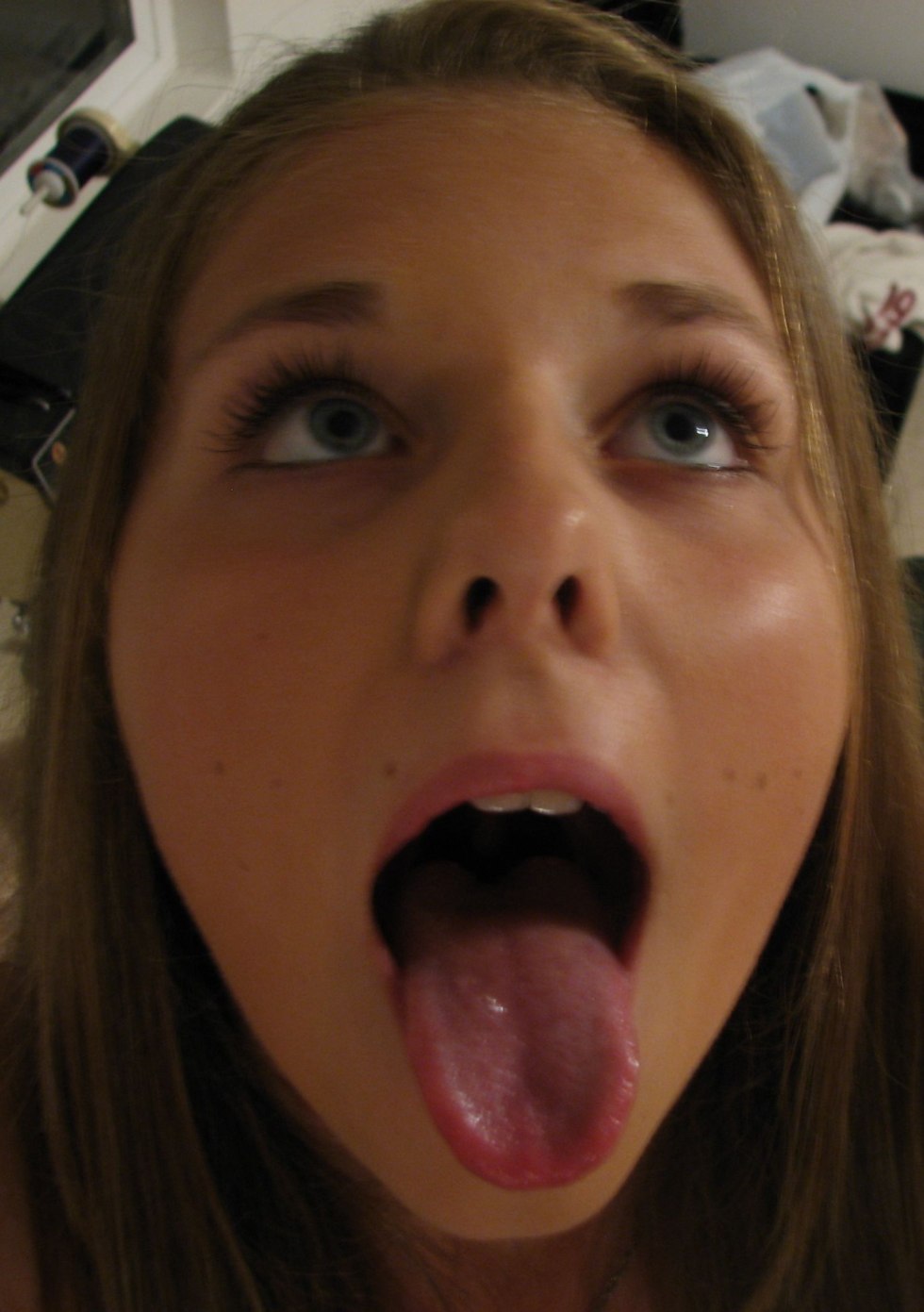 Girl with an open mouth Private