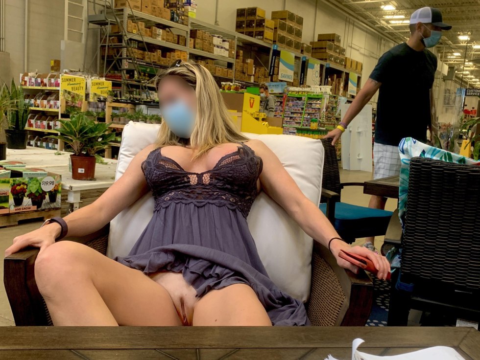 Naked shines in a store