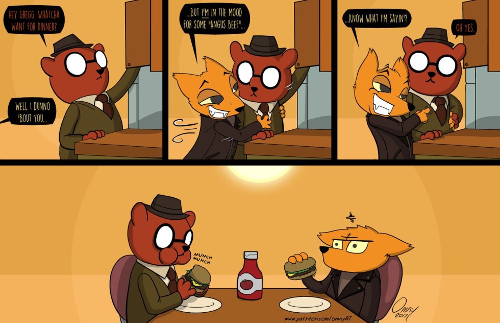 Greg and Angus Night in the Woods