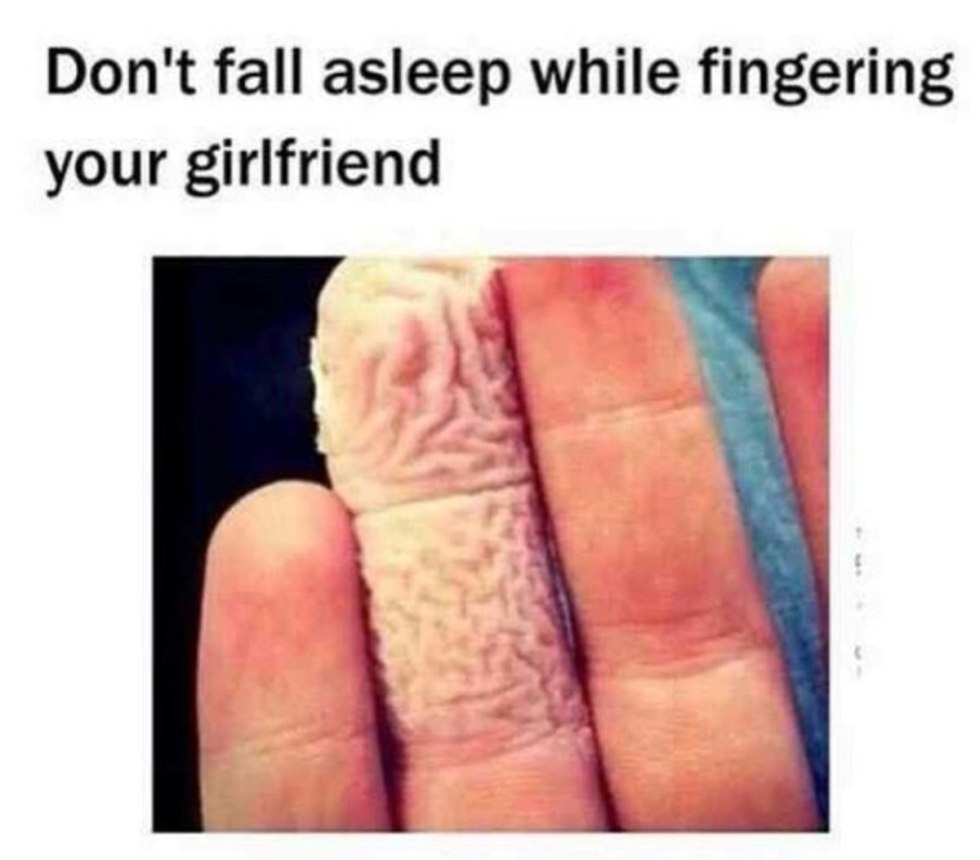 When he fell asleep with a finger at the girl