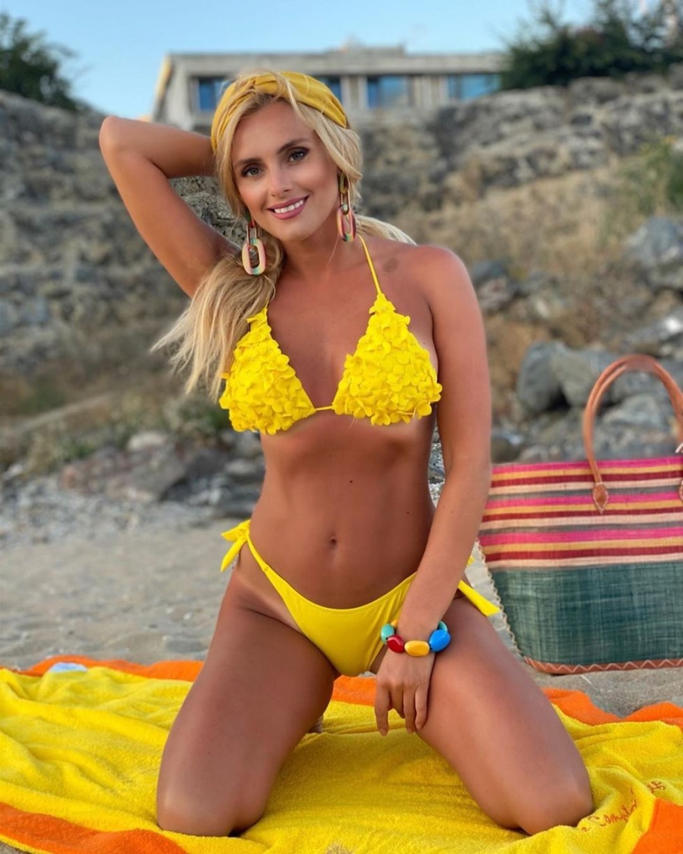 Singer Irina Fedishin in swimsuits