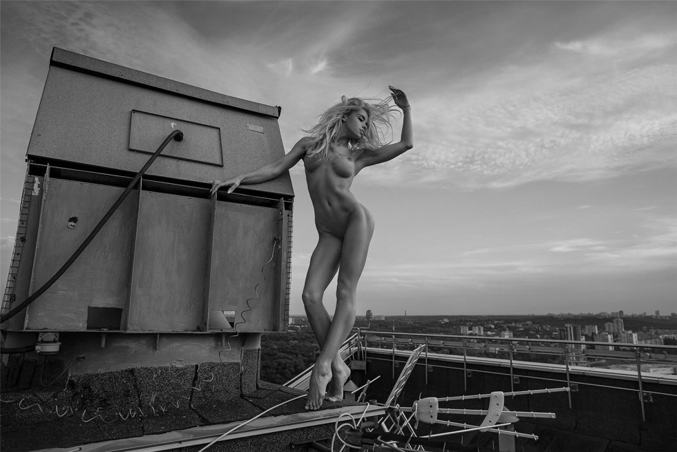 Naked beauties on carousels