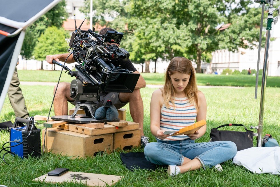 Actress on the set