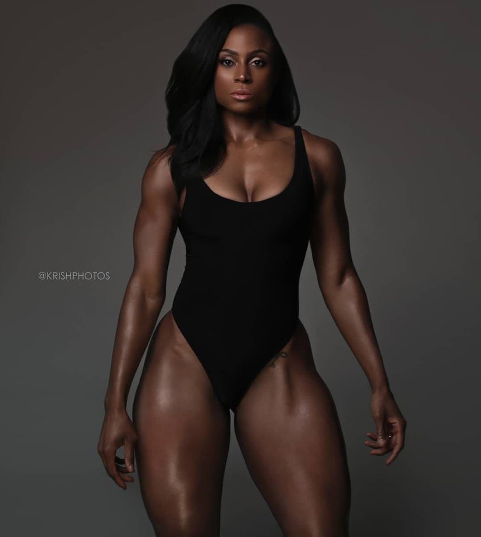 Dark -skinned girl in a white dress