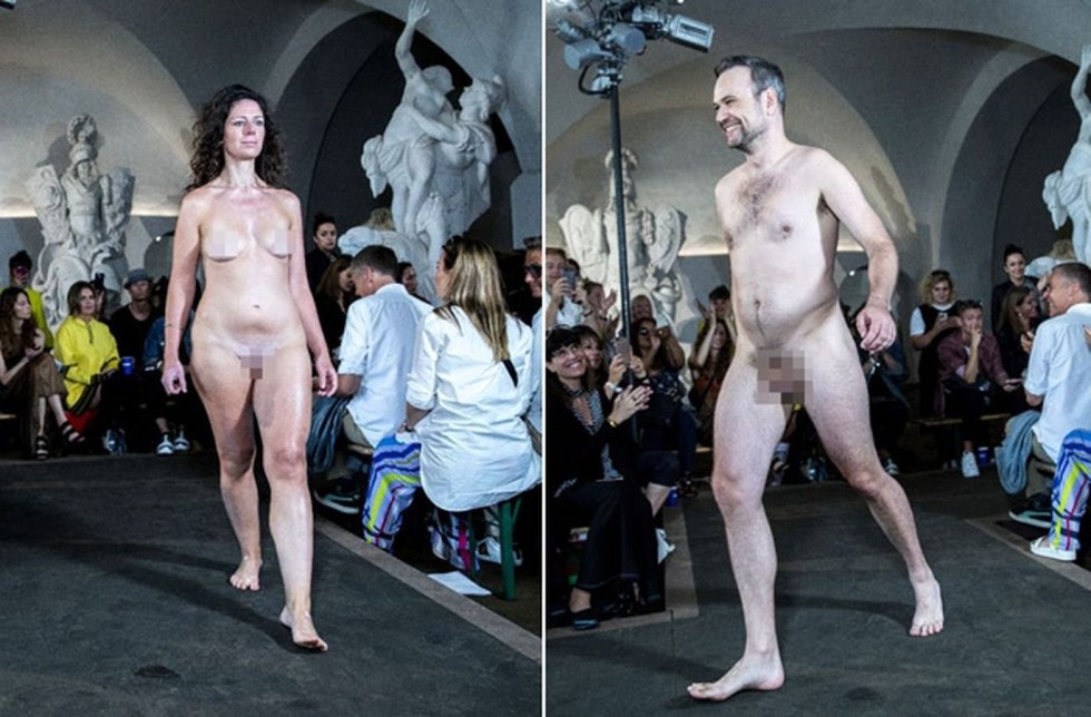 Man and woman without clothes