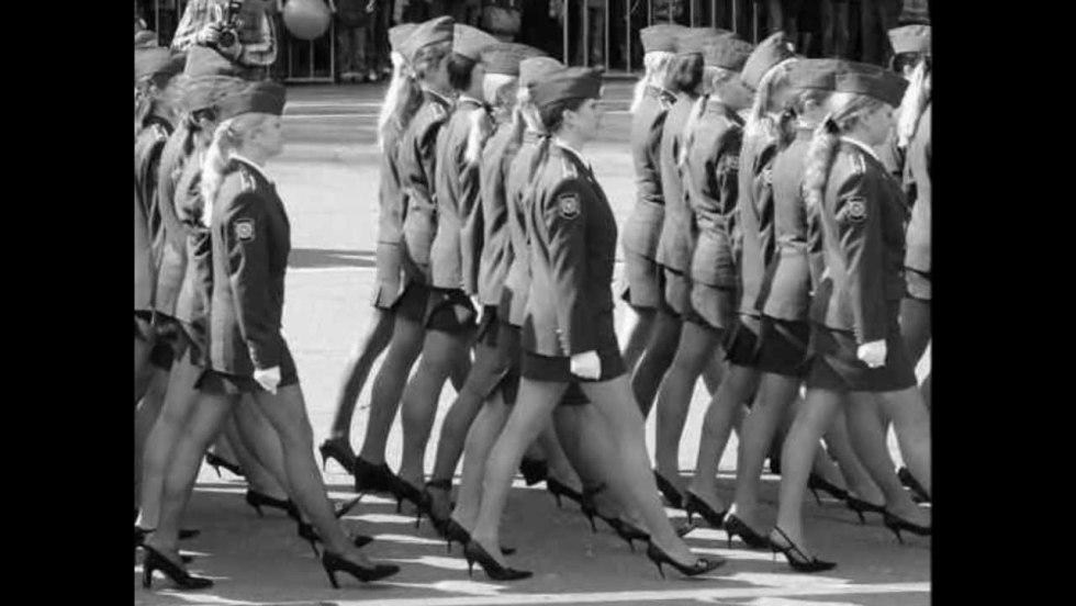 Police in a mini skirt