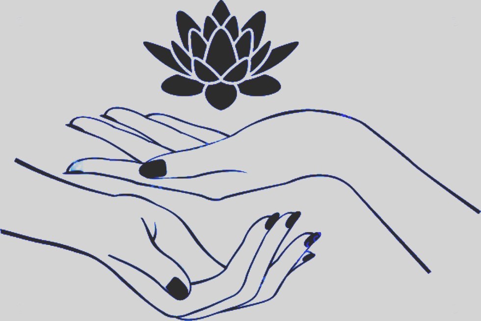 The silhouette of the female hand